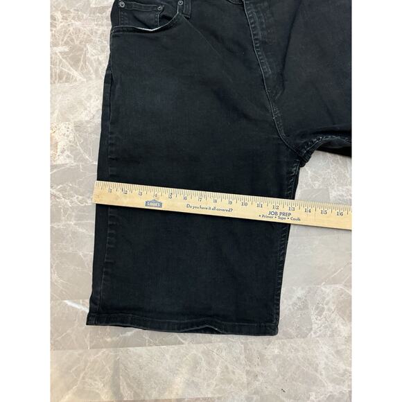 Levis 569 Shorts Mens 40 Black baggy Summer Casual Denim Pockets Red Tab - Picture 3 of 8